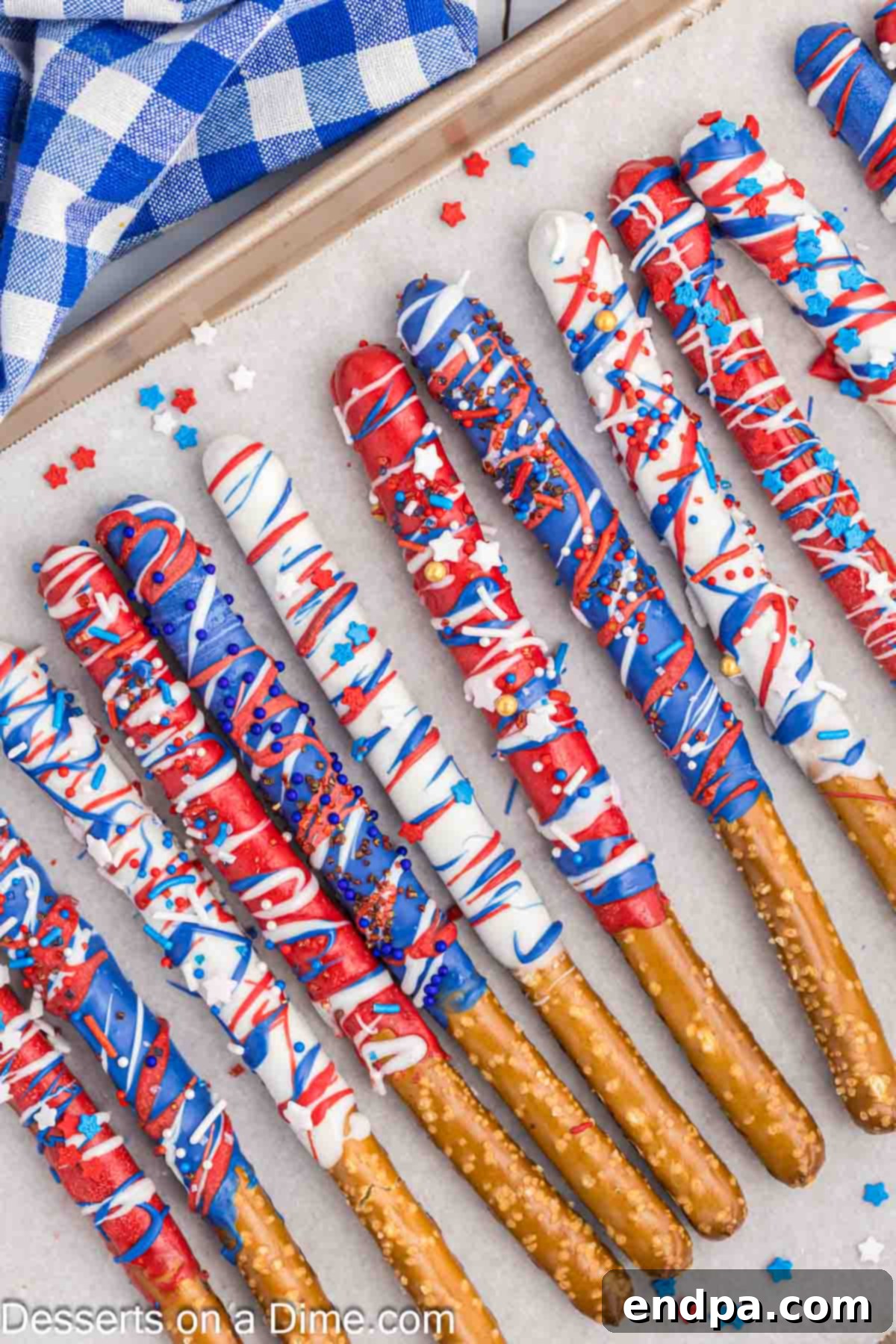 Step 4: Allow the pretzel rods to set and then serve.