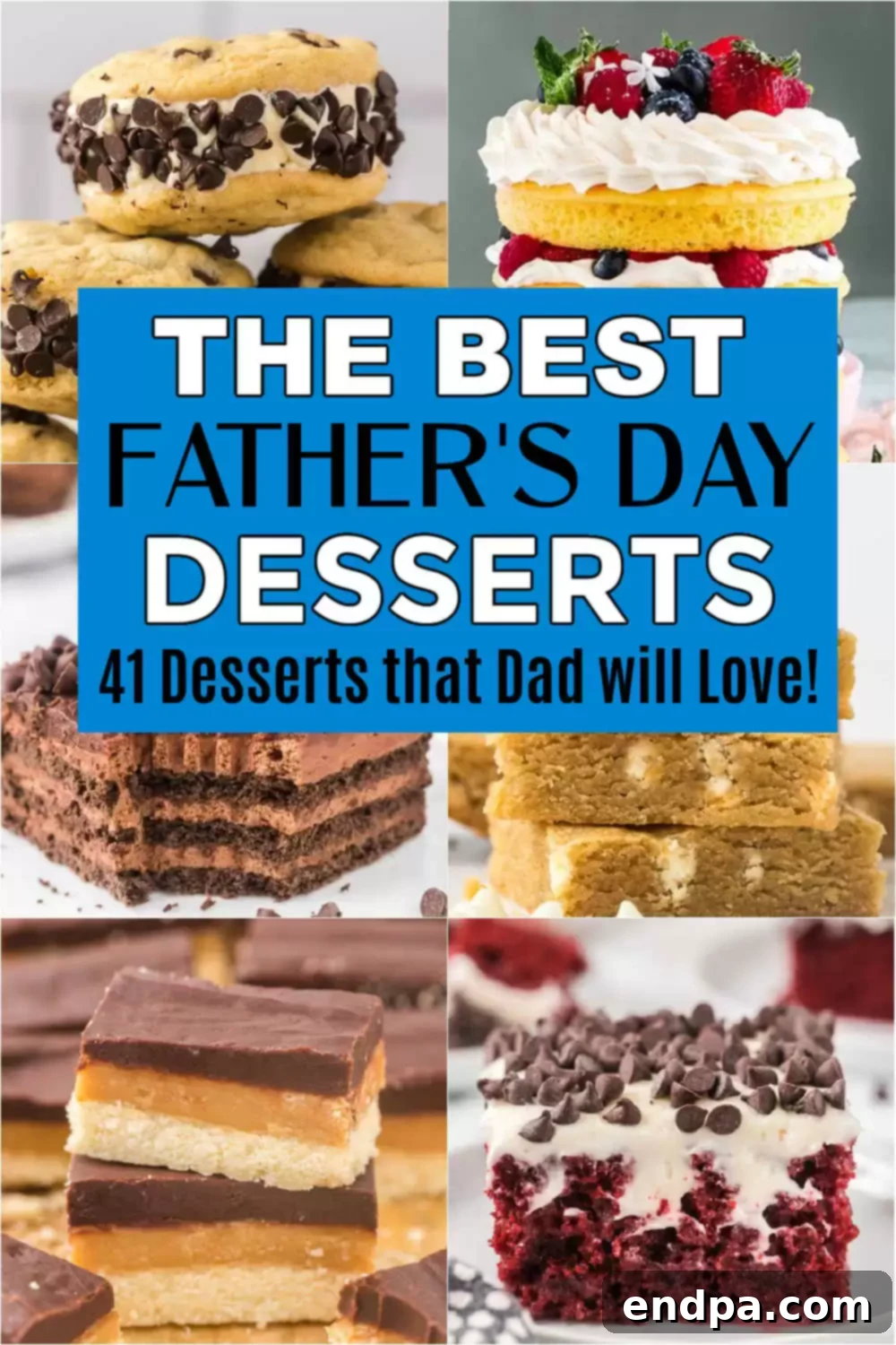 Surprise dad with one of these 42 of the best Father’s Day Dessert Recipes. These easy and delicious Father’s Day Desserts are easy to prepare and tastes amazing too. You will love these simple sweets that include cookies and no bake desserts too. Your Dad will love these easy desserts this year! #dessertsonadime #fathersdaydesserts #fathersday #sweets