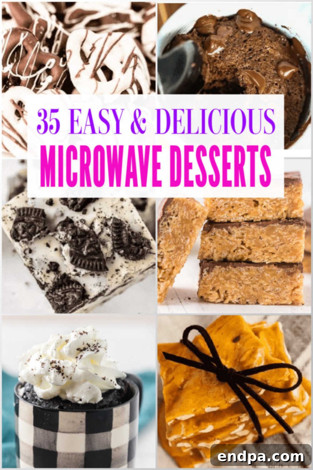 The next time you have a sweet craving, try 35 Easy Microwave Desserts for Quick and delicious Treats. These microwave dessert recipes take just seconds. Learn how to make desserts in a mug, plus some that are healthy and keto friendly too! You will love these easy to make microwave desserts.  #dessertsonadime #easydesserts #microwavedesserts 