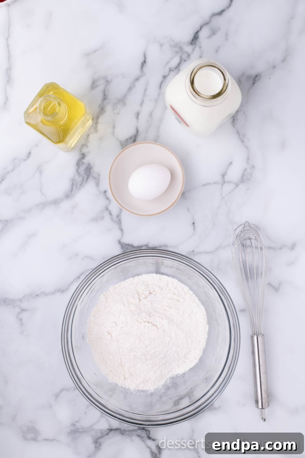Crispy Sweet Pop Tart Delight 5 Mixing bowl with pancake mix.