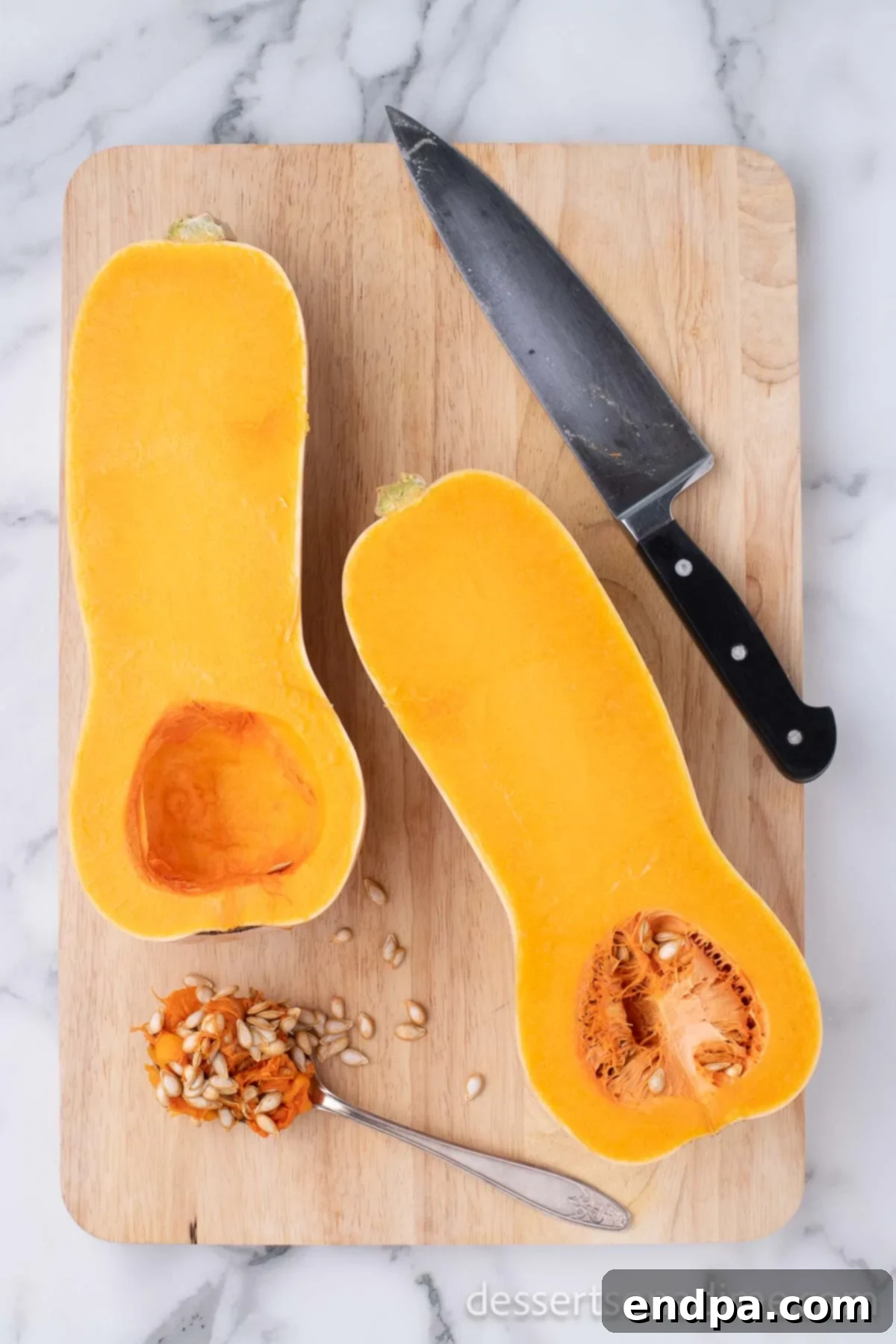 Golden Harvest Butternut Squash Pie 4 Squash cut in half, seeds removed.