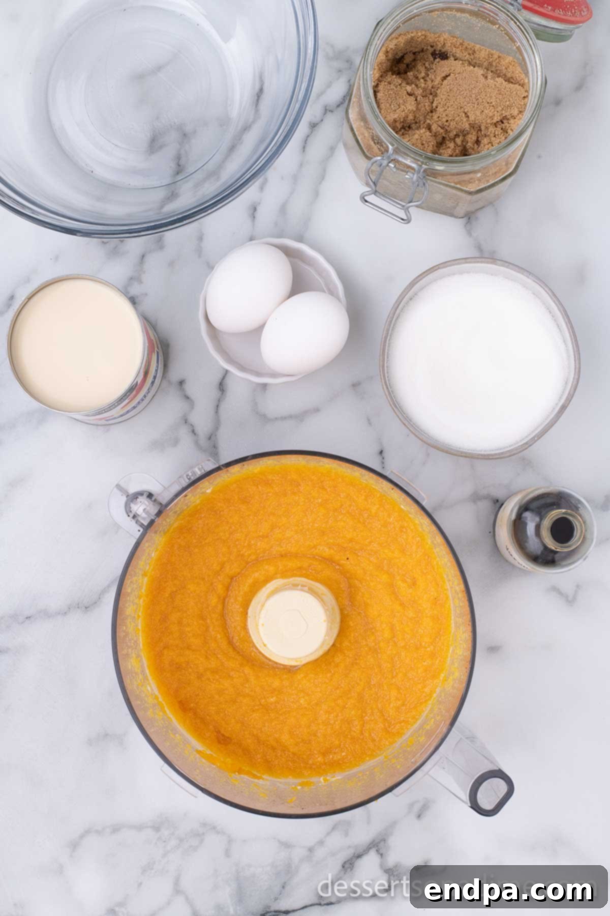 Golden Harvest Butternut Squash Pie 8 Butternut squash pureed in food processor.