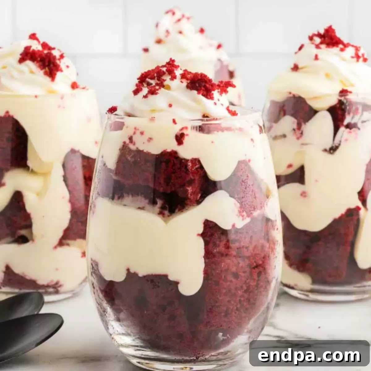 Red Velvet Trifle Cups
