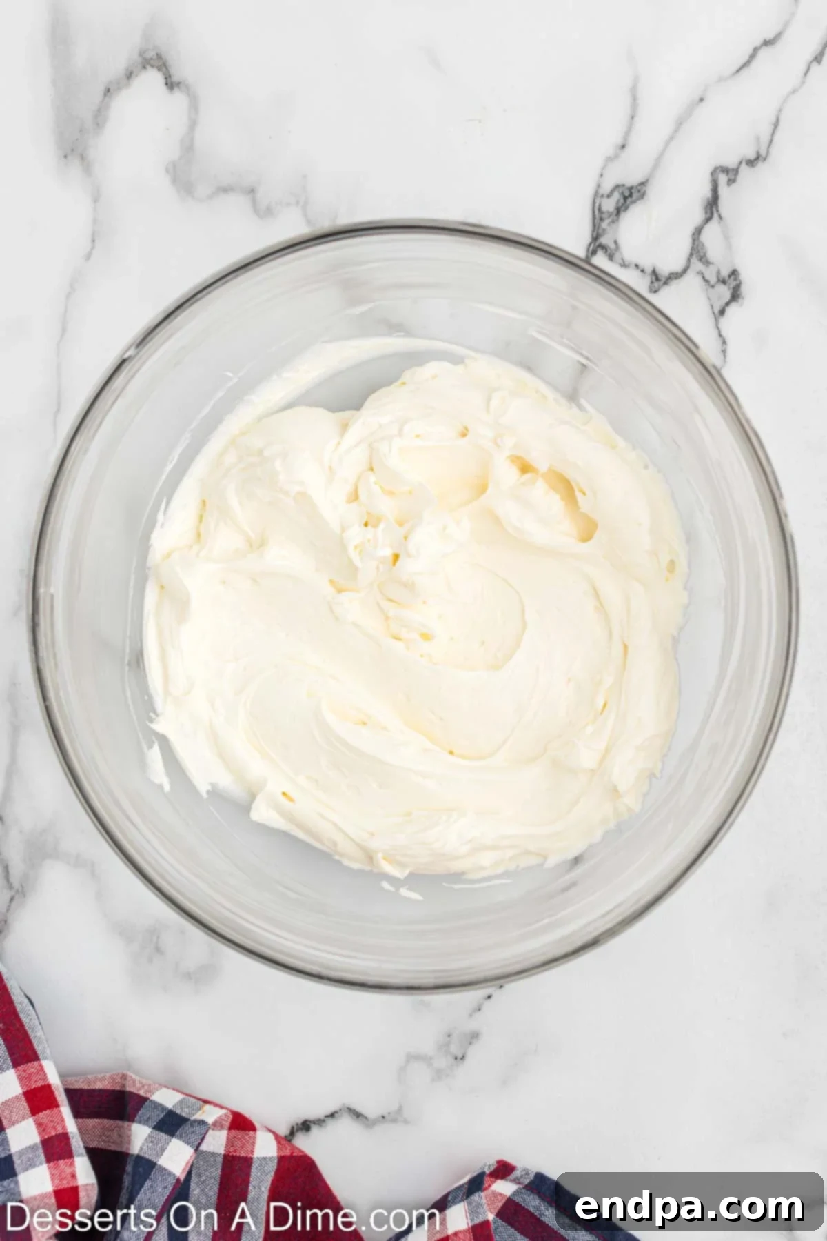 Mixture combined together in a bowl. 