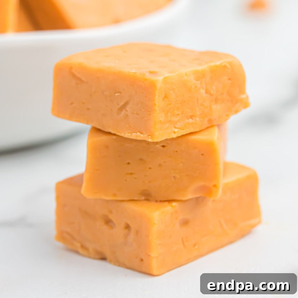 Golden Butterscotch Fudge 9 Delicious Butterscotch Fudge squares ready to be served.