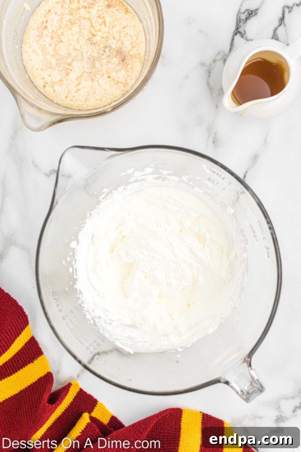 Hogwarts Signature Butterbrew 6 Whipped cream in mixing bowl.