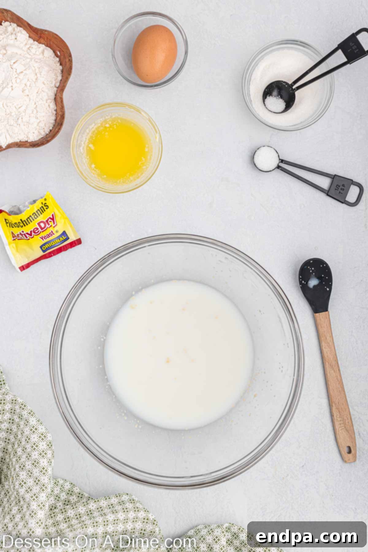 Milk and water in a bowl.