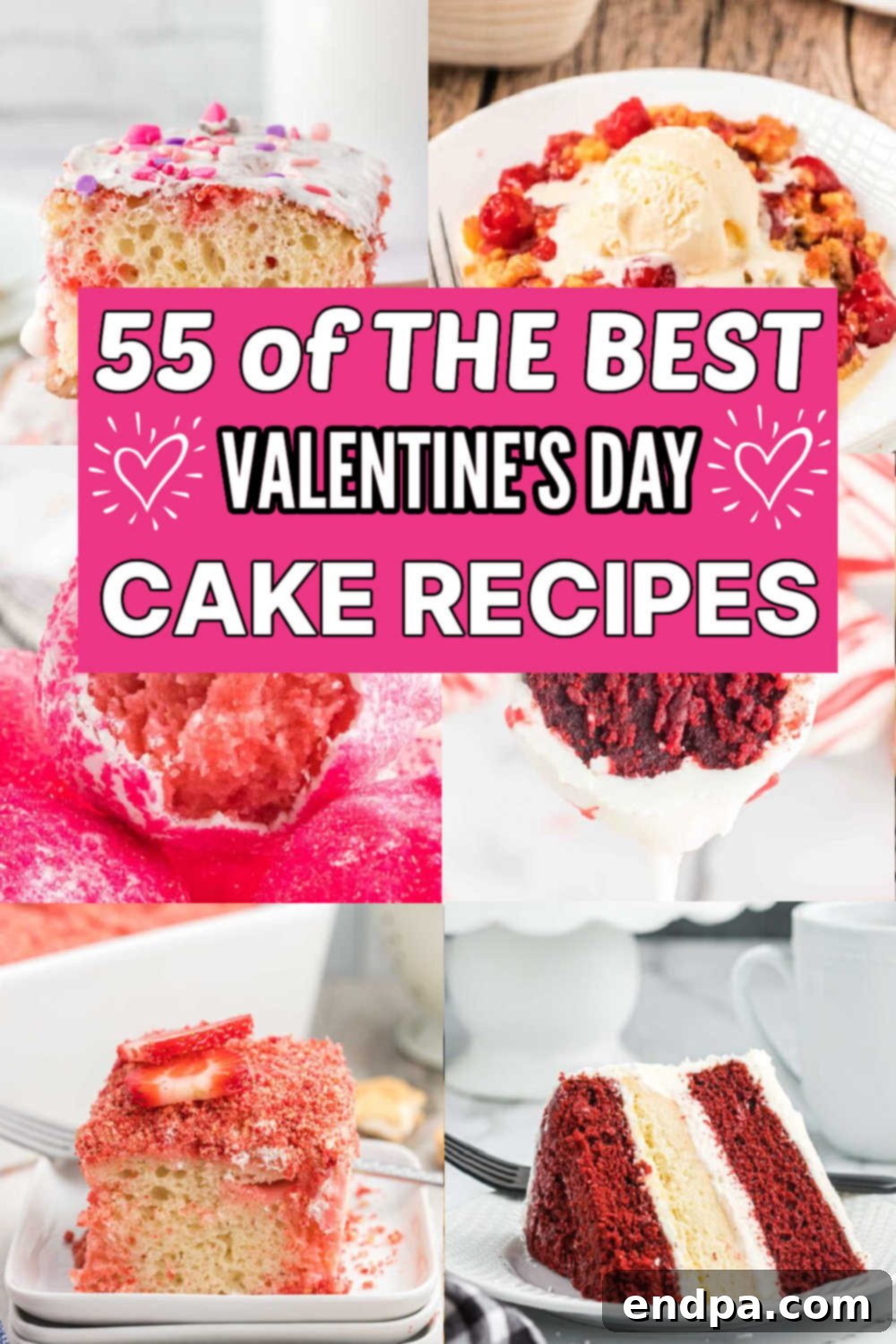 Love Baked Delights 2 A beautiful selection of Valentine's Day cakes, perfect for a sweet celebration. Explore these easy and delicious recipes to surprise your loved ones with homemade treats. Features red velvet, chocolate, and strawberry flavors.