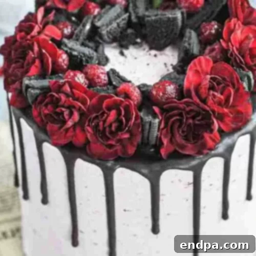 Love Baked Delights 19 Chocolate Berry Cake decorated with berries.