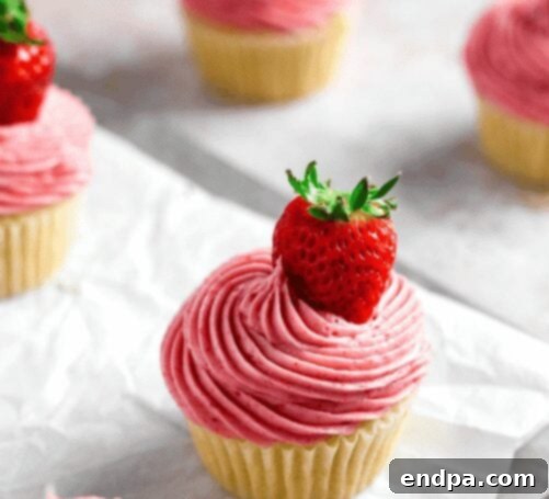 Sweet Valentines Cupcake Creations 6 Gluten-free and dairy-free vanilla cupcakes with strawberry filling and pink frosting.