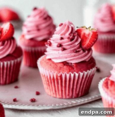 Sweet Valentines Cupcake Creations 20 Vegan Strawberry Cupcakes packed with fresh strawberries.