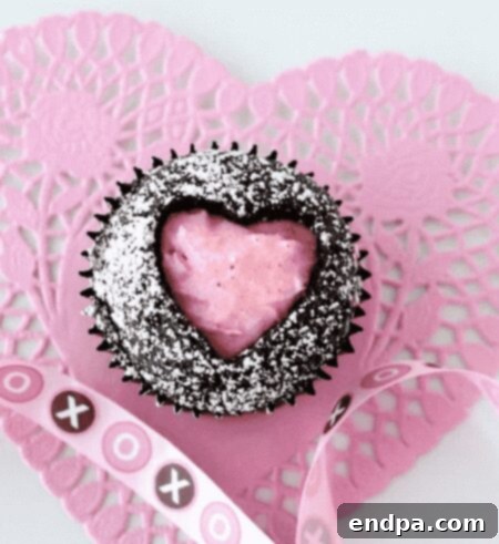 Sweet Valentines Cupcake Creations 24 Sweet Heart Cupcakes with chocolate and heart cutouts.