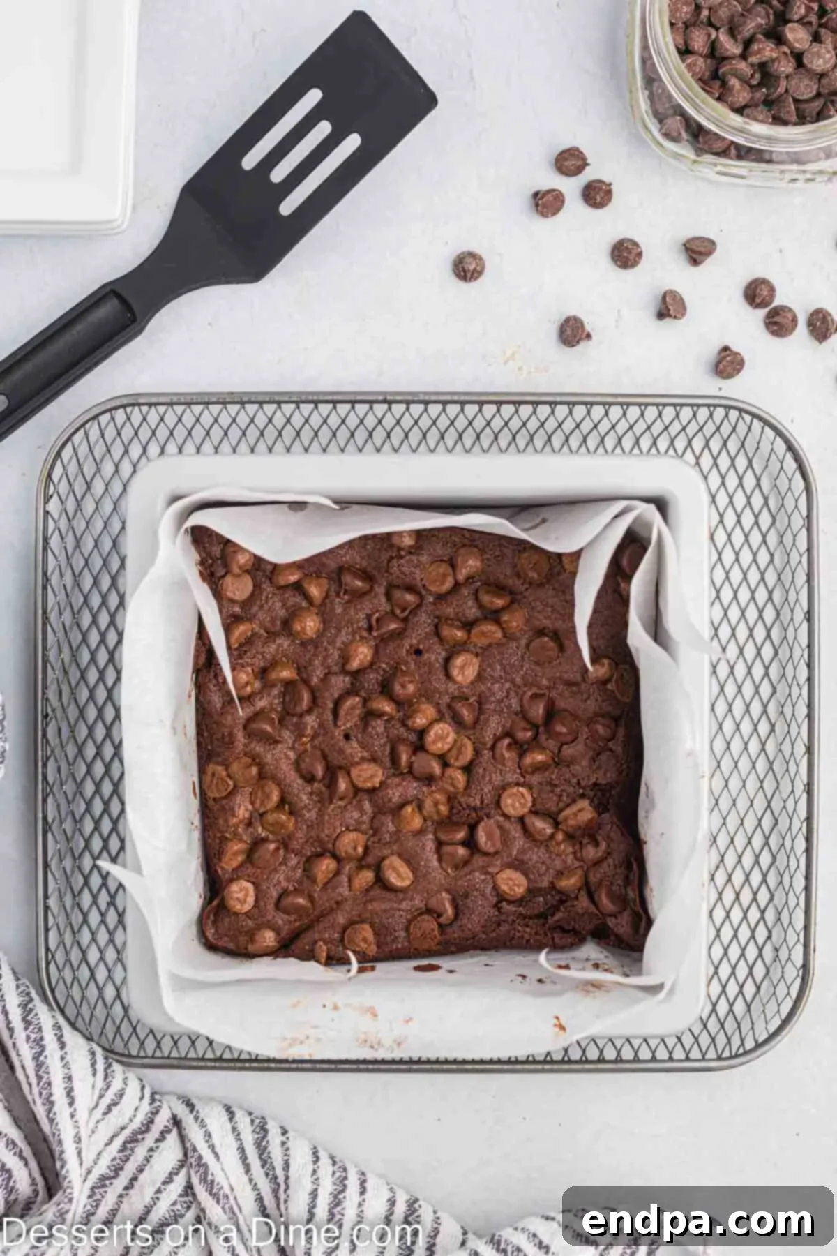 Brownies cooling in pan.