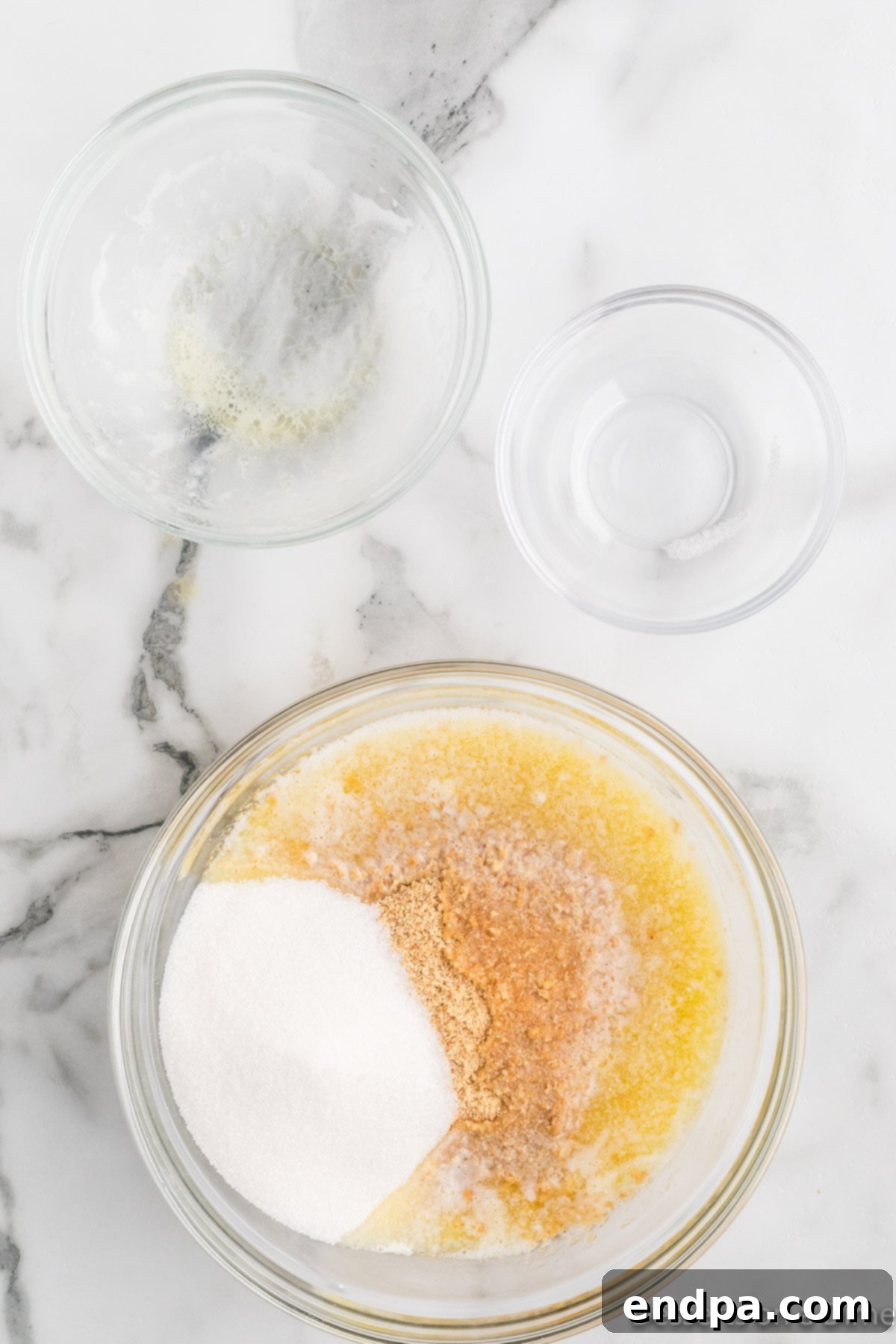 Foolproof Tangy Key Lime Pie 4 Crust ingredients in a bowl.