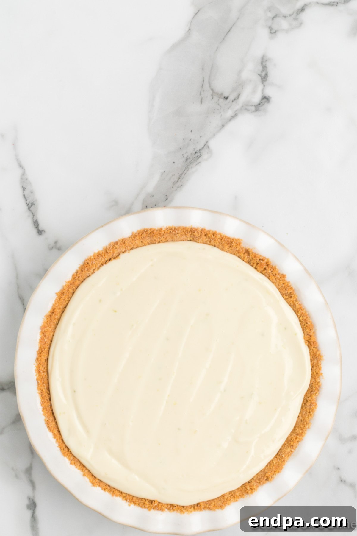 Foolproof Tangy Key Lime Pie 8 Filling in pie plate.