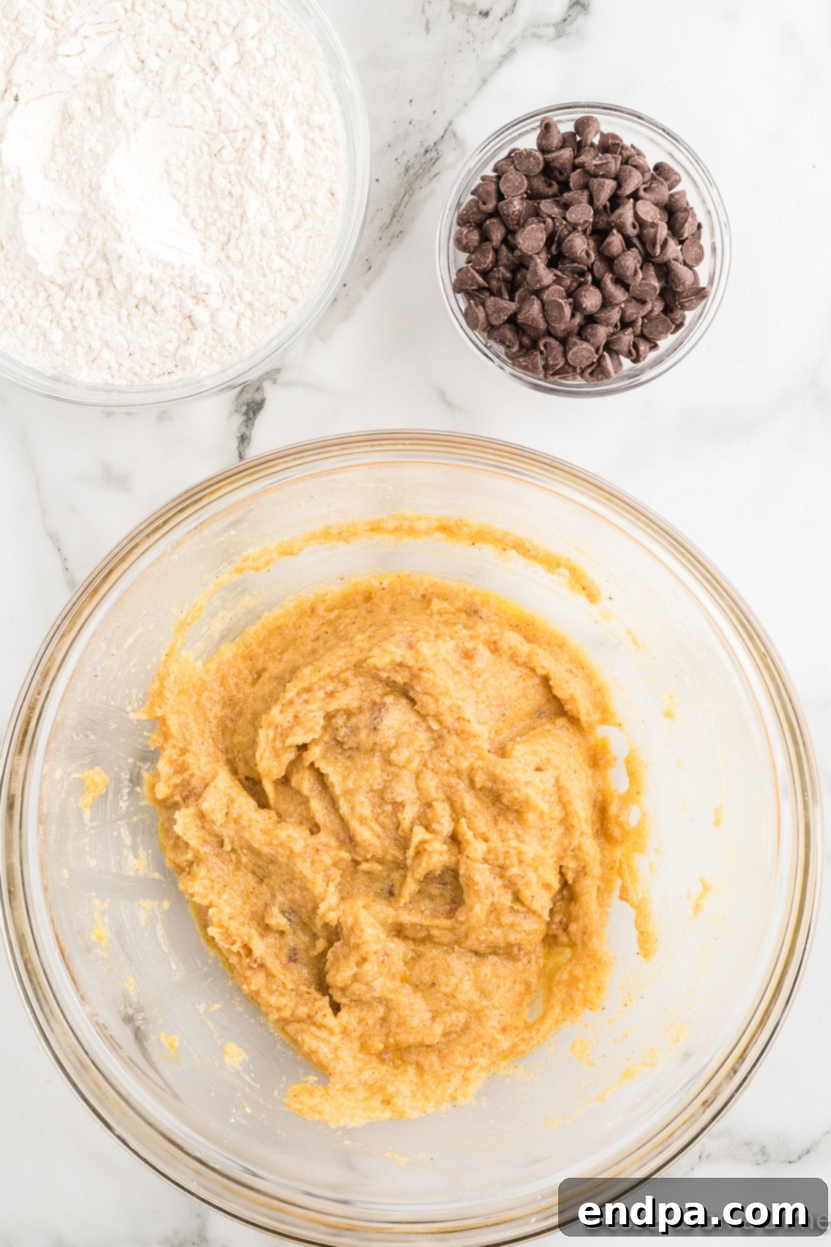 Ultimate Nutella Bomb Cookies 8 Flour folded in and combined.