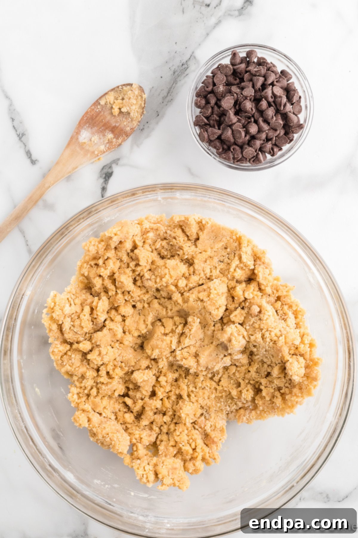 Ultimate Nutella Bomb Cookies 9 Wet and dry ingredients combined together.