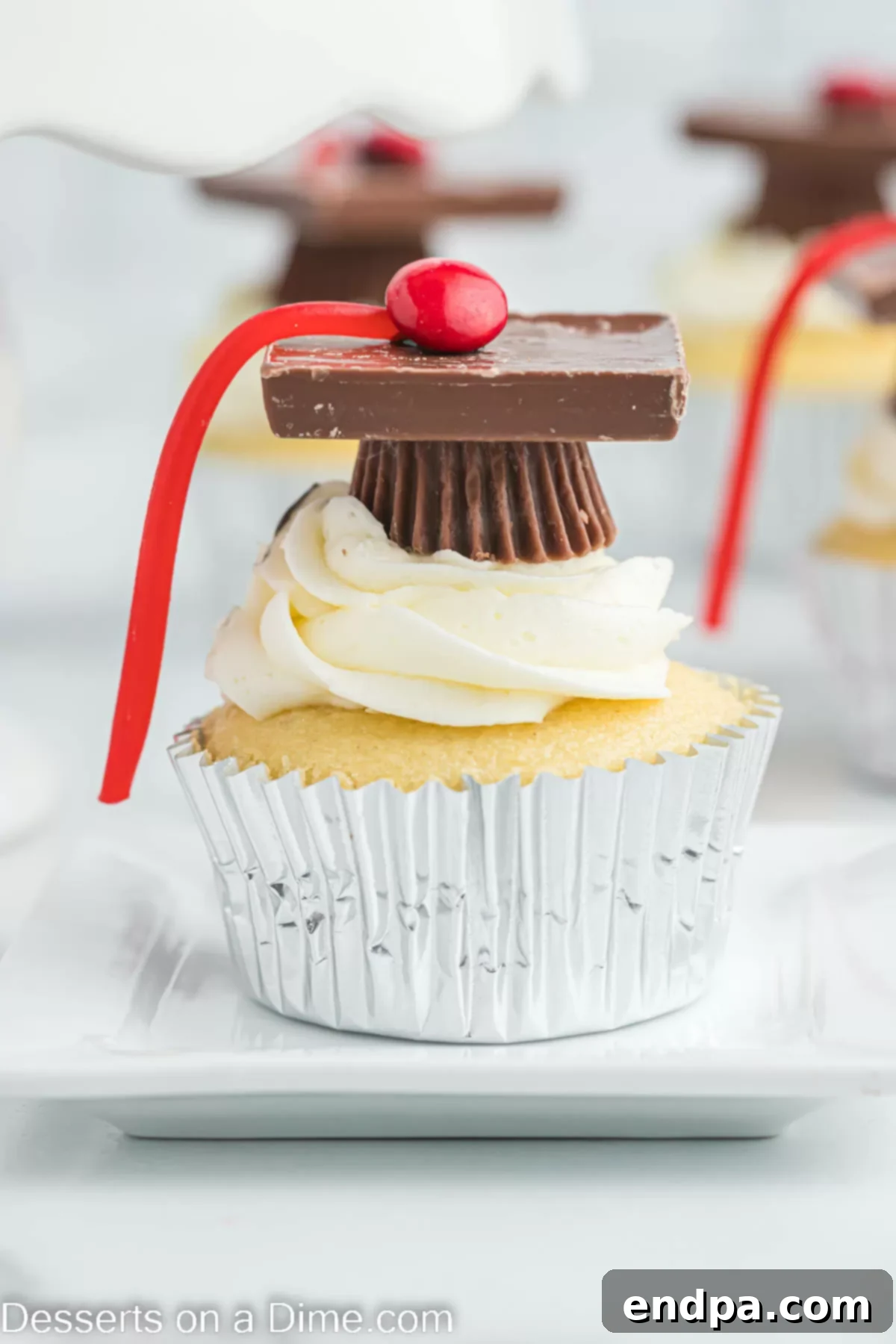 Graduation Cupcakes on a stand