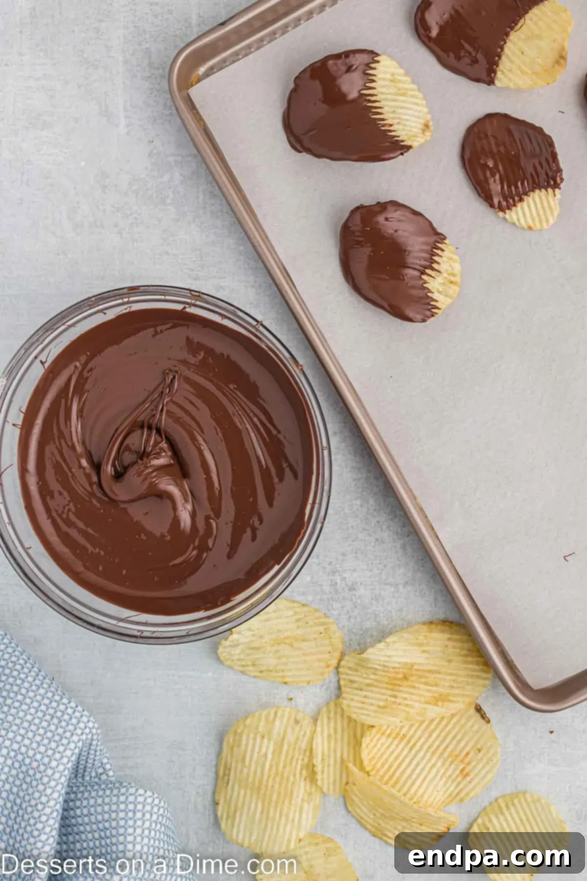 Melted chocolate in a microwave-safe bowl, ready for dipping.