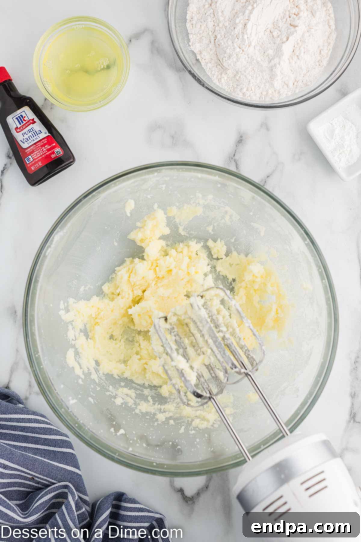 Cookies and Cream Cupcake Heaven 4 Softened butter in a mixing bowl, ready for creaming.