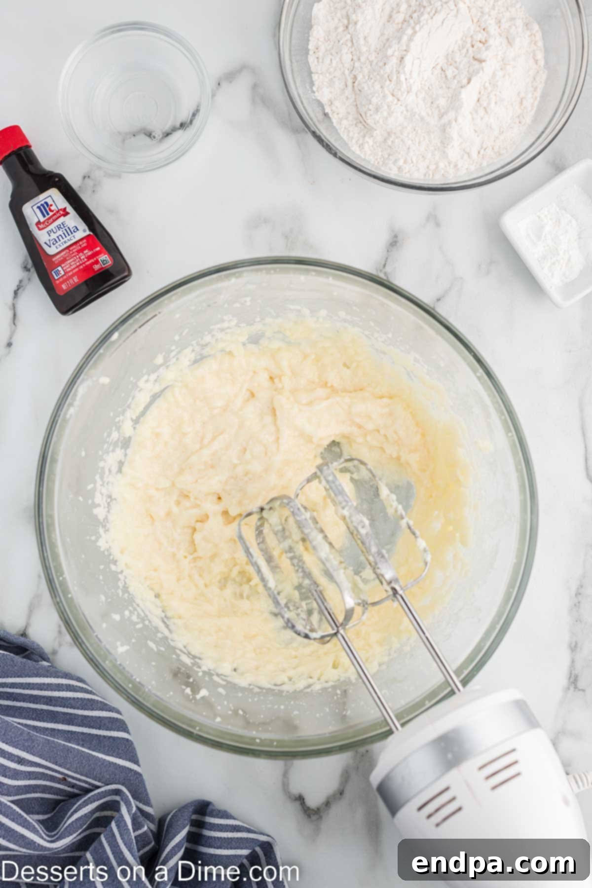 Cookies and Cream Cupcake Heaven 5 Egg whites and vanilla extract added to the butter and sugar mixture.