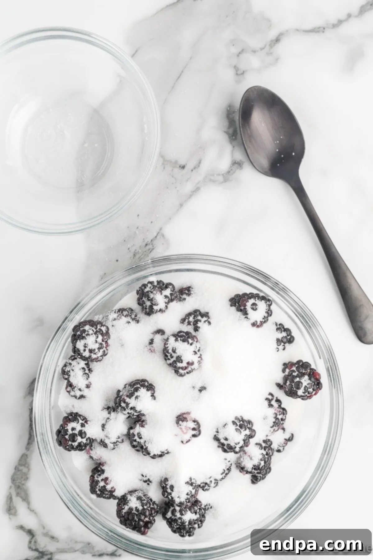 Berries mixed with sugar. 