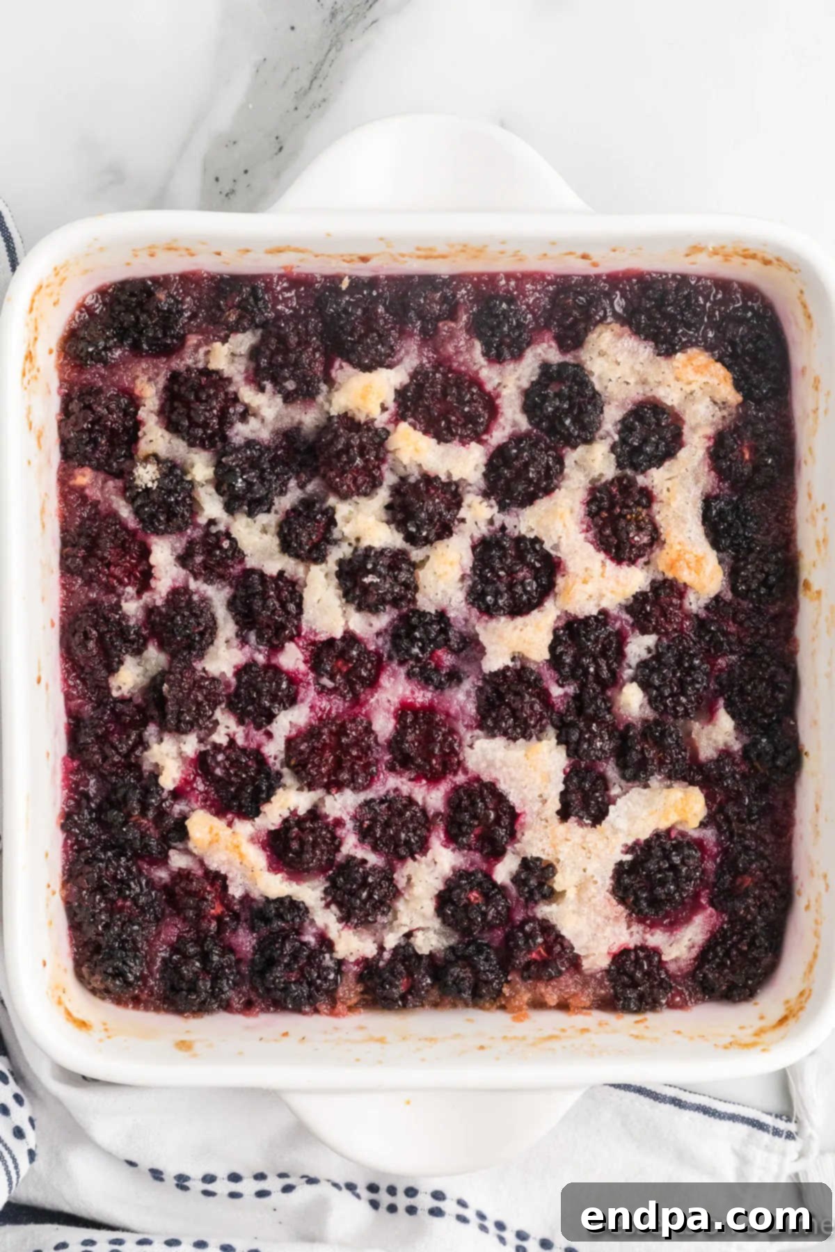 Cobbler baked and cooling. 