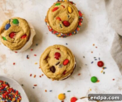 33 Scrumptious Ice Cream Treats 15 Cookie sandwiches with sprinkles and colorful sprinkles.