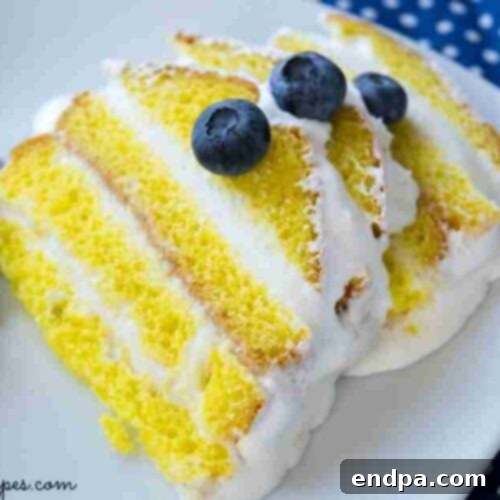 Layered Lemon Ice Cream Cake, simple to make and perfect for any celebration.