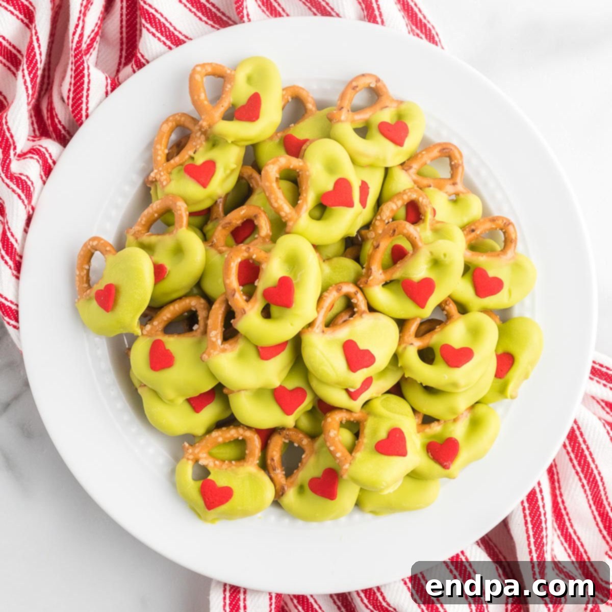 Grinch Pretzels