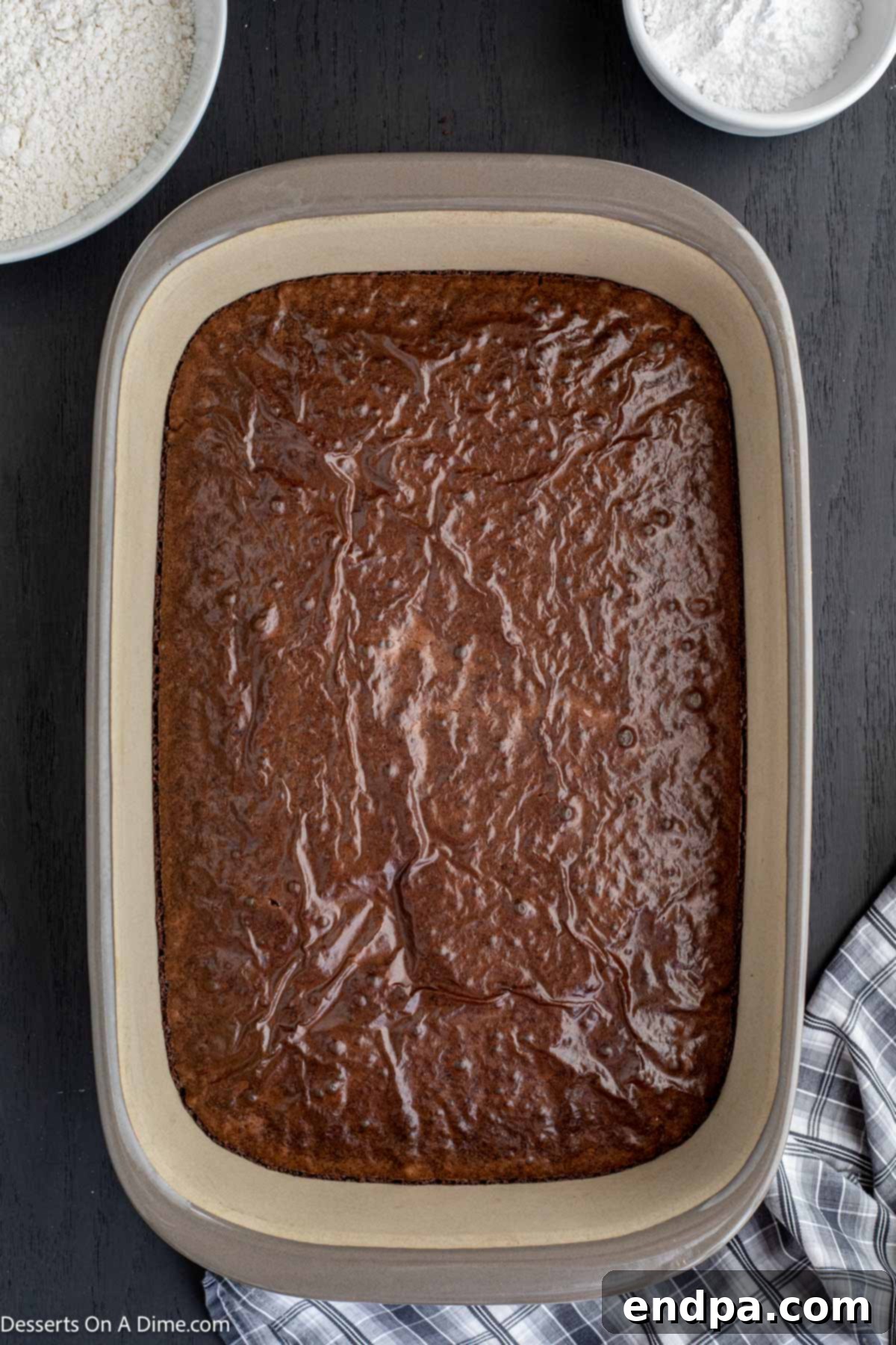 Brownies baked and cooling. 