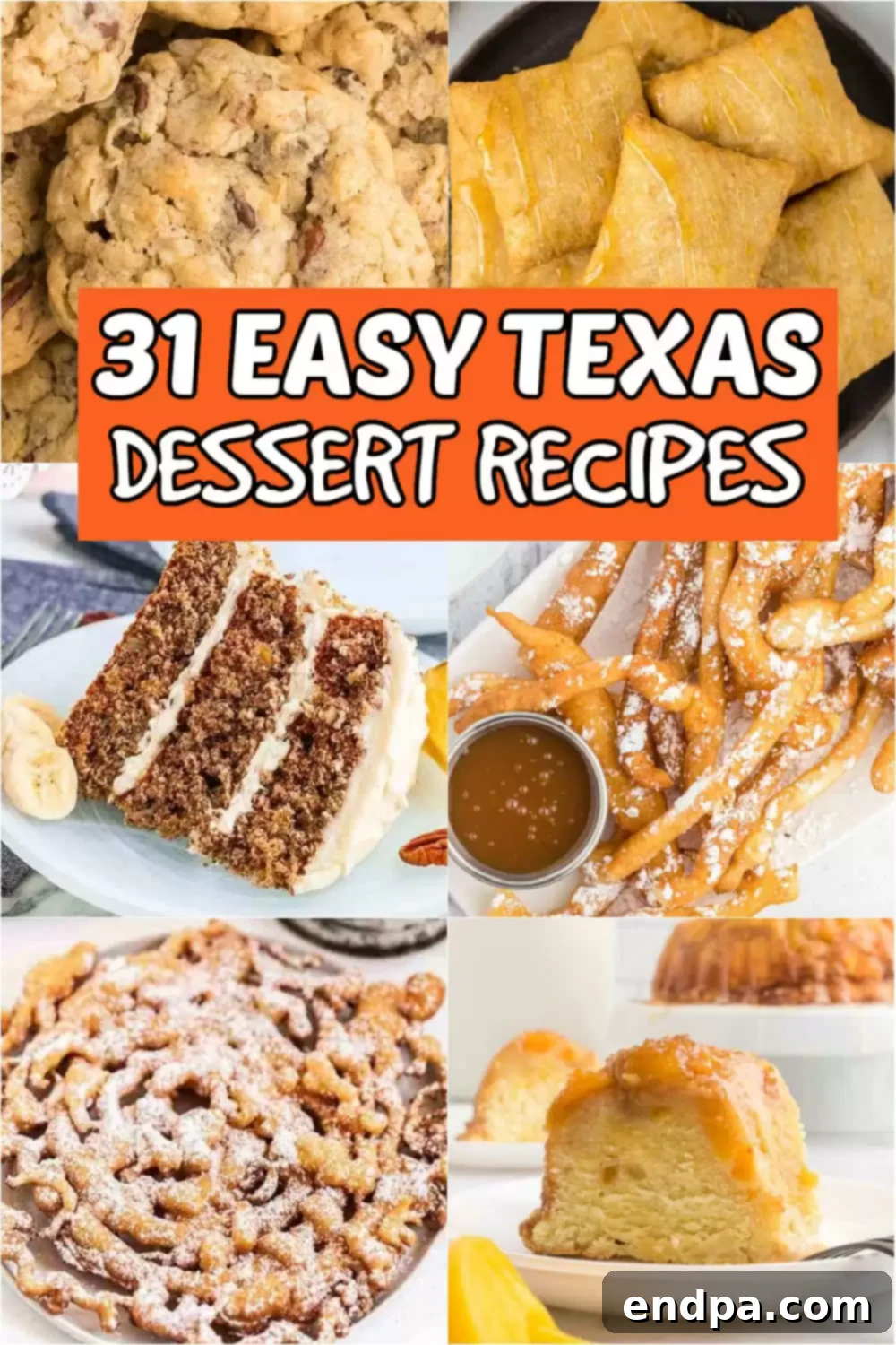 Everything is bigger in Texas, but you know what? Everything is also delicious in Texas! We have 31 Texas dessert recipes you will love. Texas is known for the Texas sheet cake, a rich chocolate cake made with buttermilk and finished with fudgy icing. #dessertsonadime #texasdesserts #texasdessertrecipes