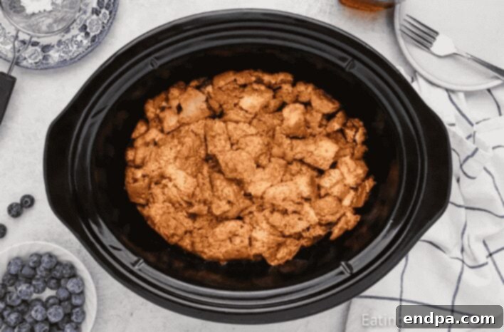 Crock Pot French Toast in a slow cooker.