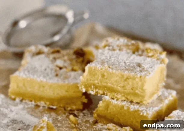 Decadent vanilla cream bars with a gooey, creamy center.