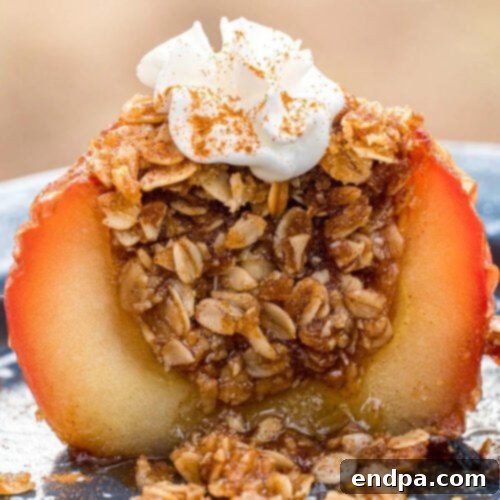 Warm Campfire Baked Apples with a sweet and spiced filling, wrapped in foil.