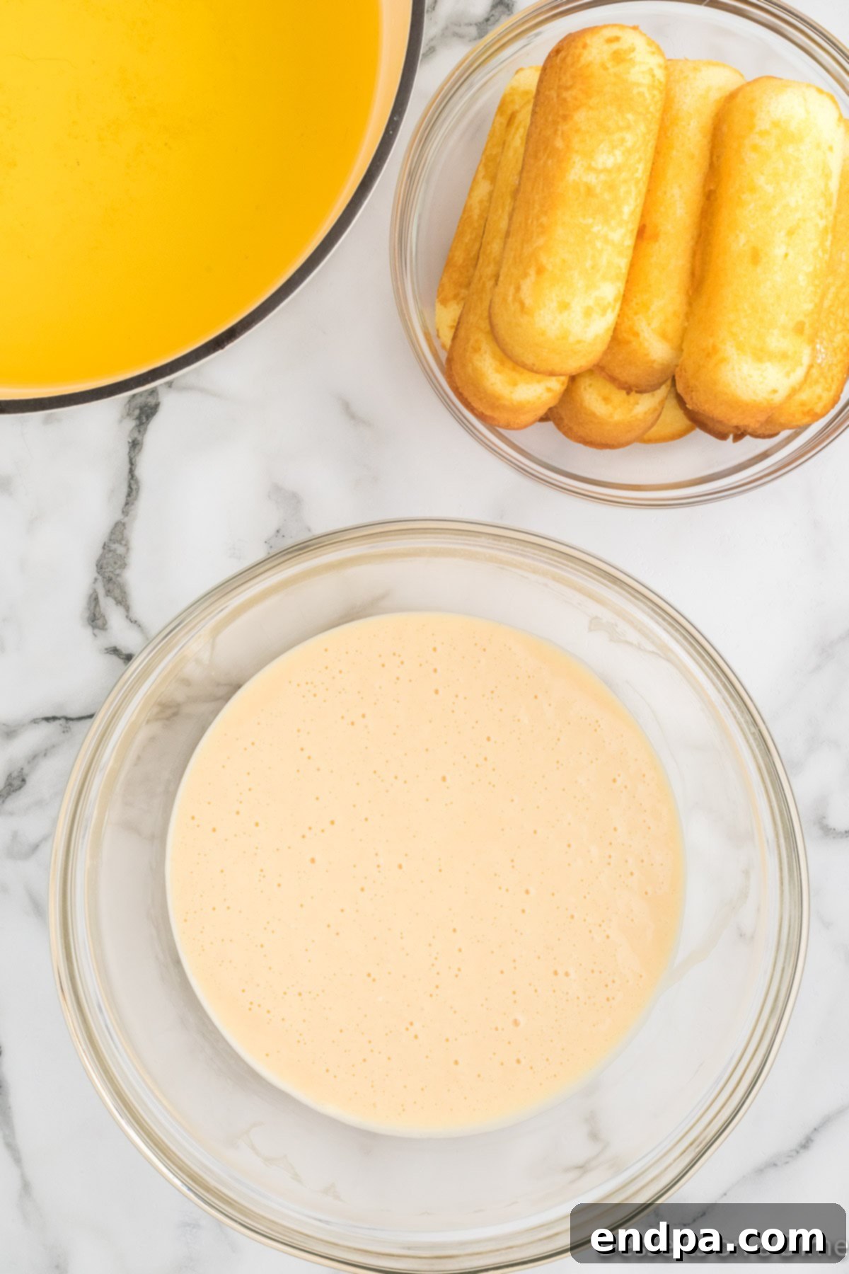 Golden Gooey Goodness 4 Batter in a mixing bowl.