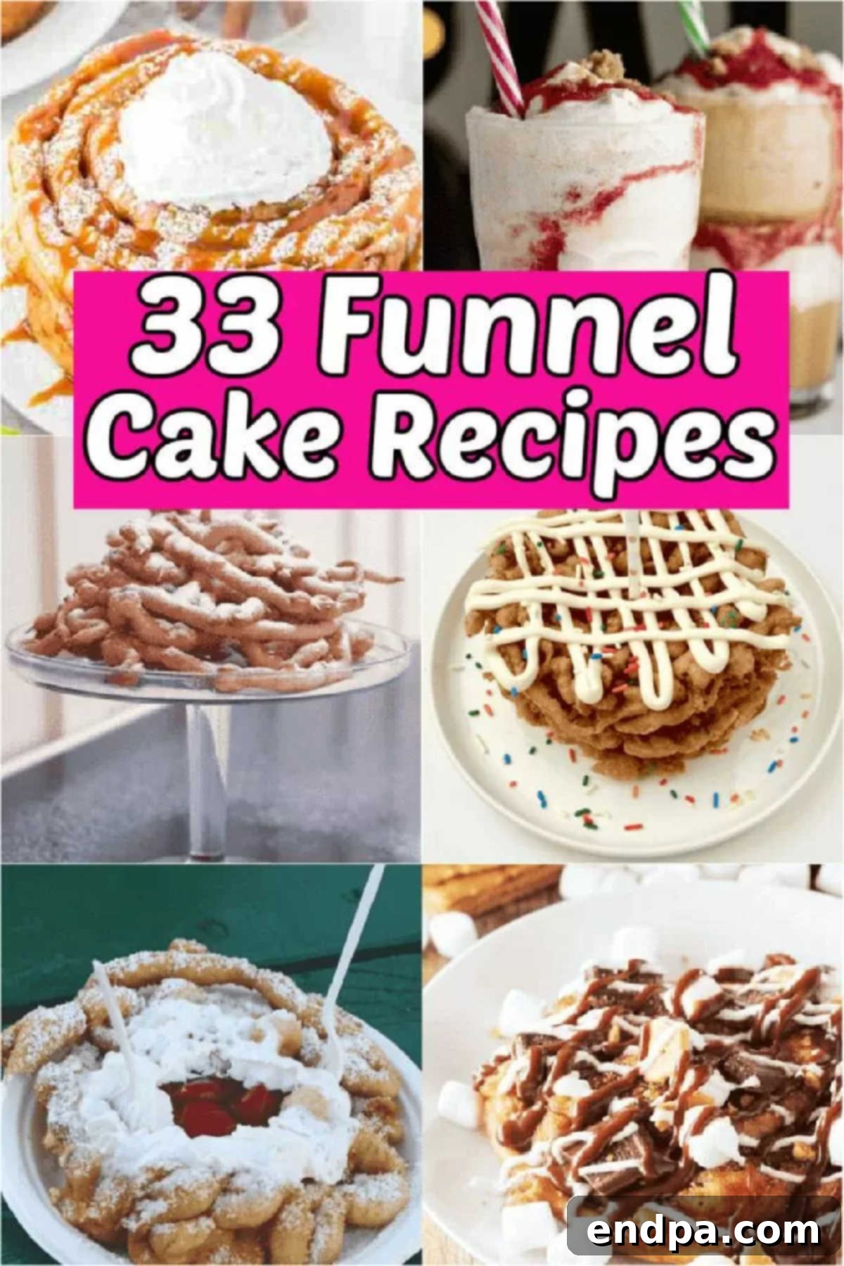 Discover 33 easy funnel cake recipes to bring the carnival experience home. Enjoy crispy edges and fluffy centers with these beloved fried dough treats. #funnelcakerecipes #carnivalfood #dessertrecipes #homemade