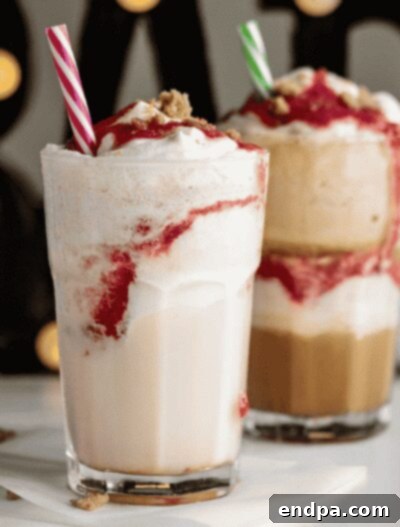 Starbucks Strawberry Funnel Cake Frappuccino, a sweet strawberry puree and whipped cream delight.