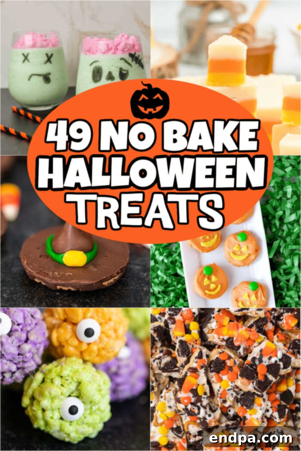 Get ready to have a Halloween blast with these no bake treats. Choose from over 49 best no bake Halloween treats for a fun and spooky party! These easy no bake Halloween treats are delicious so you’ll want to try them all! #dessertsonadime #nobakehalloweentreats #halloweendesserts
