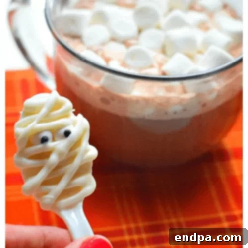 Chocolate covered mummy spoons.