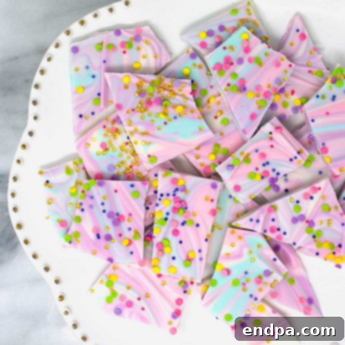 37 Whimsical Unicorn Treats 5 White Chocolate Unicorn Bark
