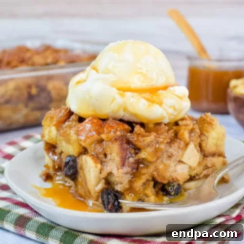 51 Effortless Apple Delights 27 Warm Apple Bread Pudding