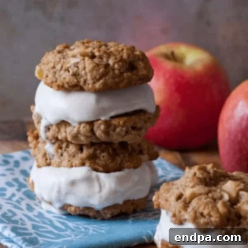 51 Effortless Apple Delights 46 Apple Pie à la Mode Ice Cream Sandwiches