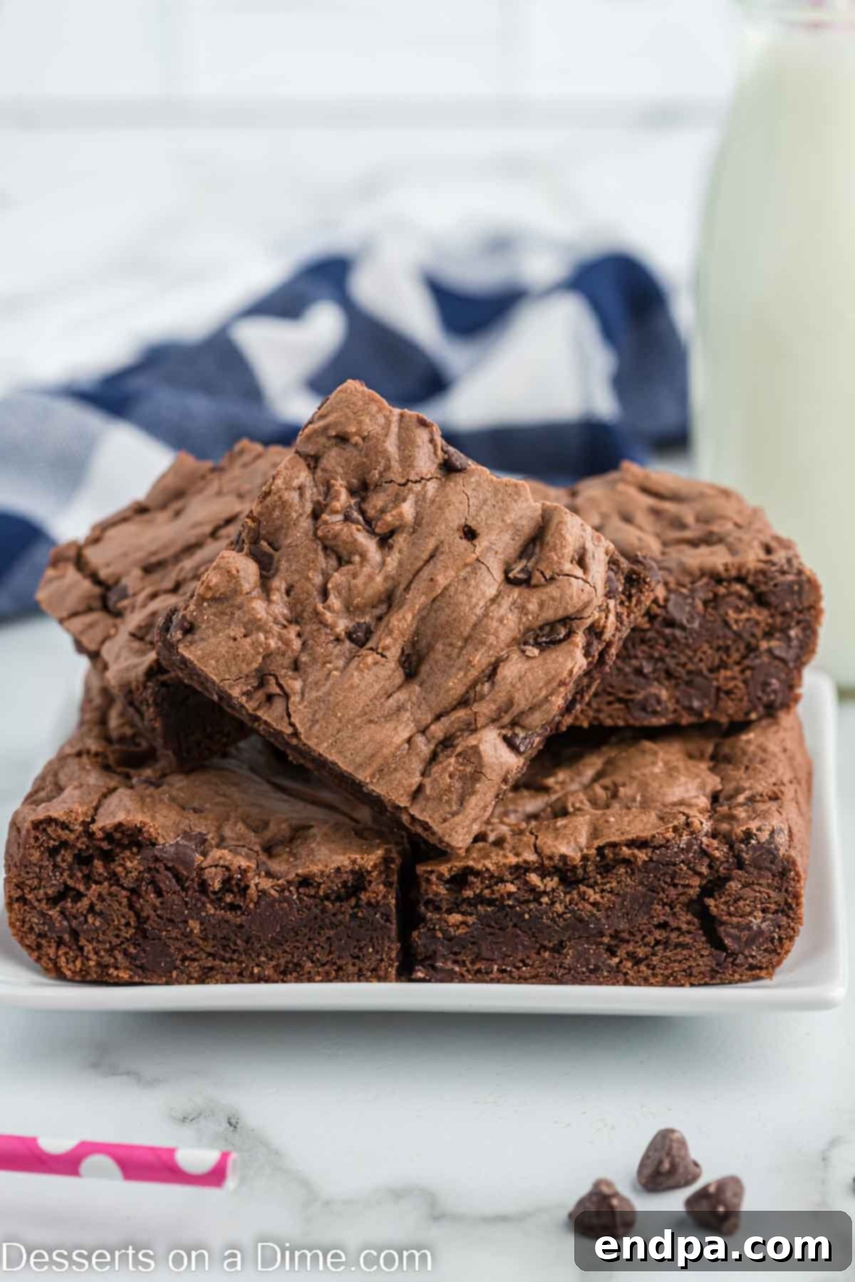 How to Freeze Brownies for Lasting Freshness 2 Brownies cut into squares.