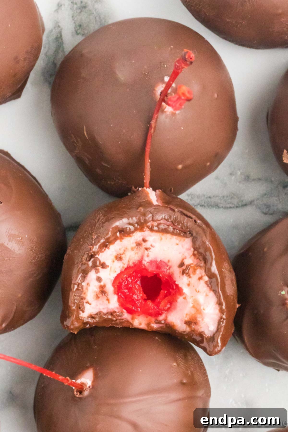 Chocolate covered cherries ready to enjoy. 
