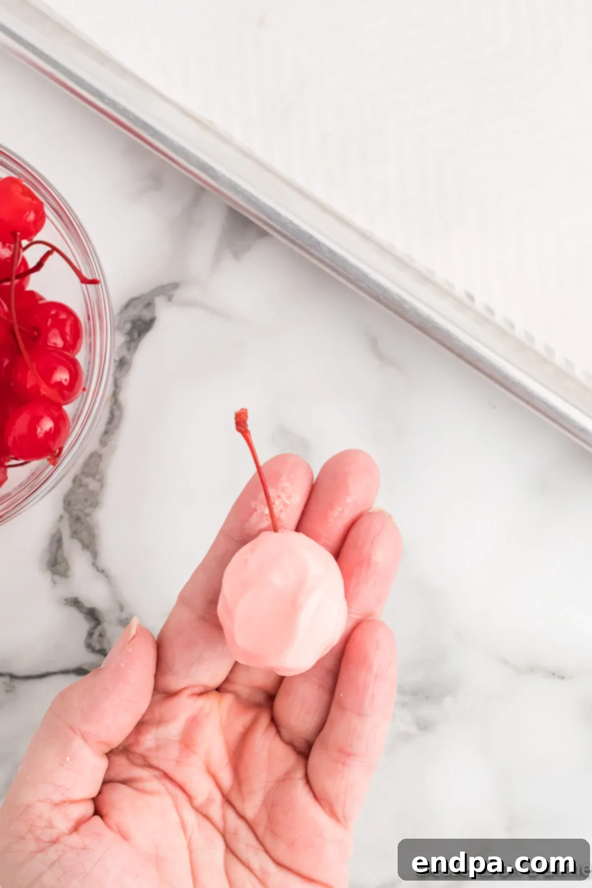 Dough ball rolled out until smooth. 