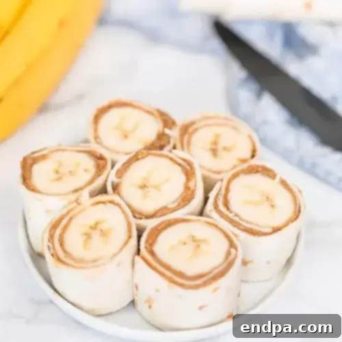 Banana Peanut Butter Roll Ups