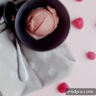 Banana Nice Cream With Raspberries