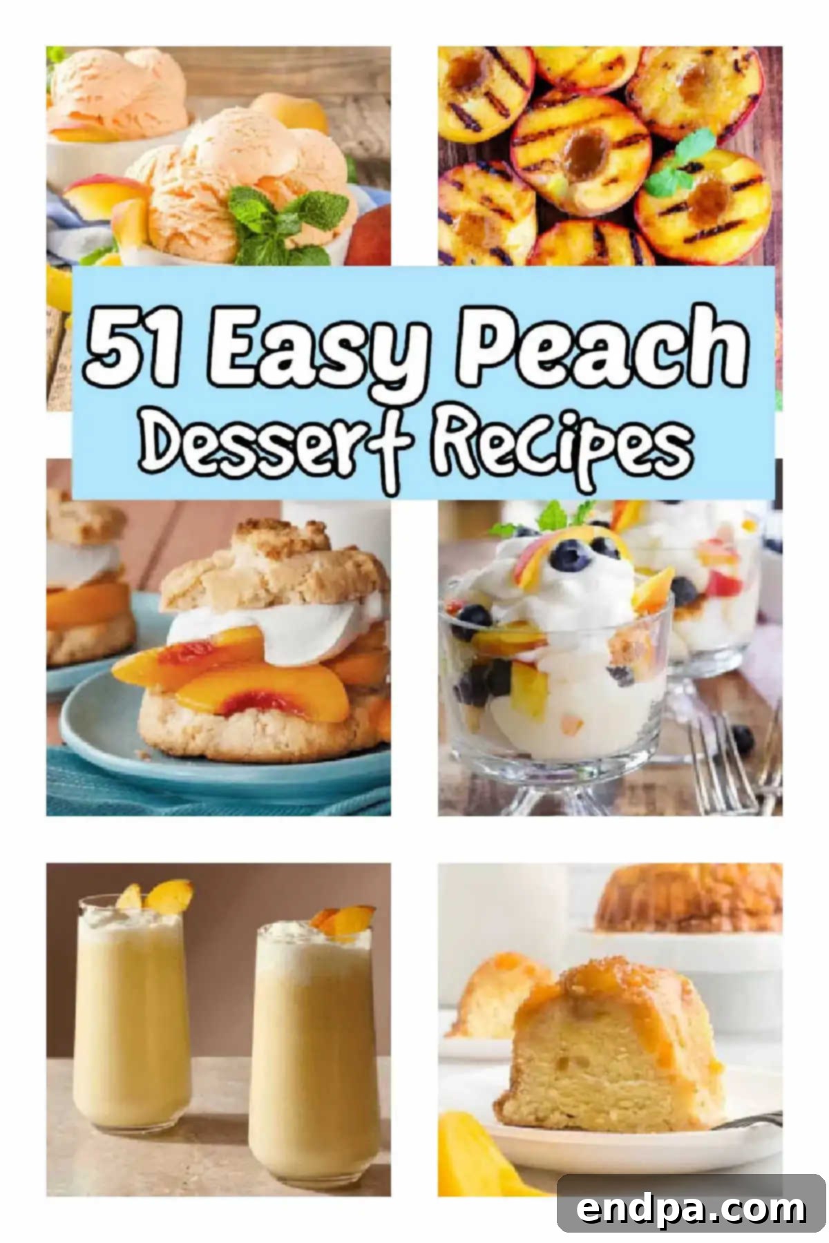 Peachy Keen: 51 Simple Dessert Ideas 2 Get ready to tantalize your taste buds with the juicy and sweet flavors of 51 peach desserts. From classic peach cobbler to ice cream and healthy grilled ideas, these delicious peach dessert recipes are perfect for any occasion. You can use fresh or frozen peaches for an easy dessert. #dessertonadime #peachdesserts #peaches