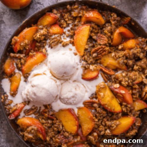 Peachy Keen: 51 Simple Dessert Ideas 7 Bourbon Pecan Peach Crisp, a warm summer dessert